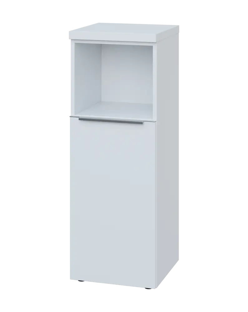 SIN 3 - 4DN kancelářská skříň, 1-dveřová/nika, levá, 1120x400x400, bílá